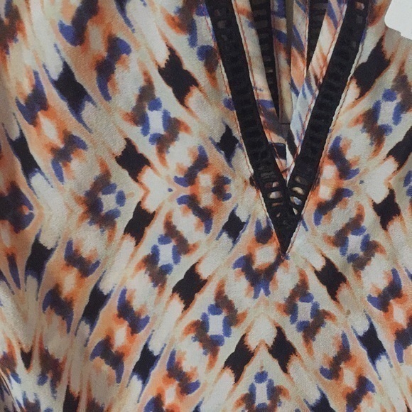 Greylin Silk Multicolored Blouse - Picture 5 of 5